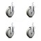 Service Caster 5 Inch Gray Polyurethane Wheel Swivel 7/8 Inch Square Stem Caster Set SCC SCC-SQ20S514-PPUB-GRY-78-4 - alternate 1
